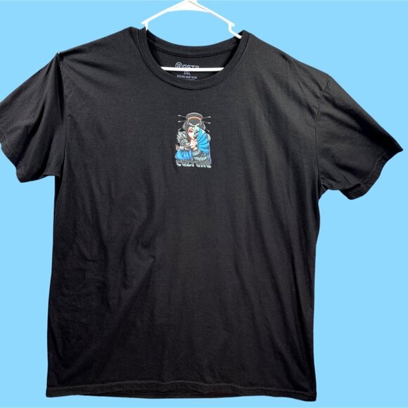 Culture Geisha Dragon Graphic Mens Tshirt 2XL Black RSTR Skull XXL - Picture 1 of 7
